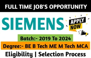 Siemens Hiring Fresher Drive 2023