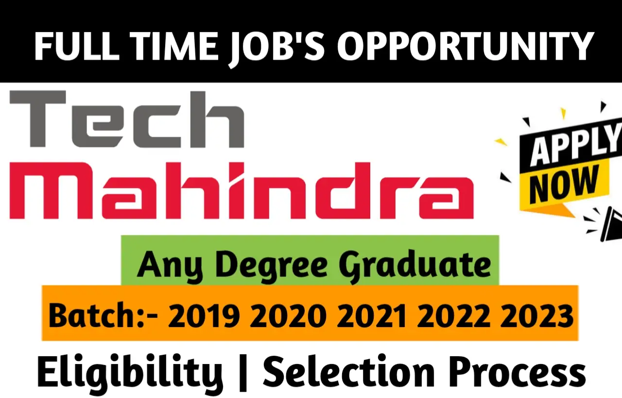 Tech Mahindra Hiring Fresher Drive 2023