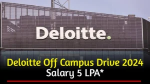 Deloitte Hiring Fresher Drive 2024