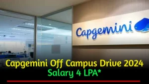 Capgemini Hiring Fresher Drive 2024