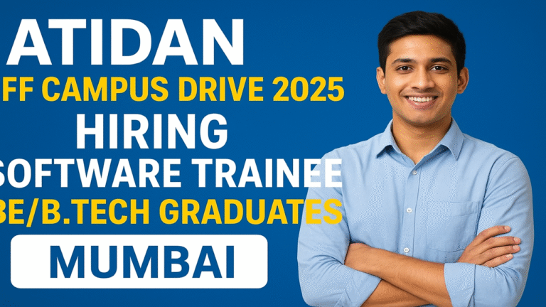Atidan Off Campus Drive 2025 | Exclusive Hiring for Software Trainee – Don’t Miss This Career-Changing Opportunity!